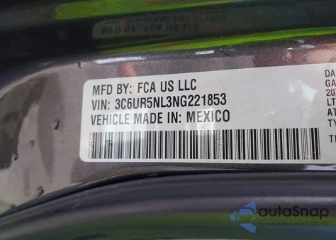 2022 Ram 2500 Laramie 4X4 6'4 Box from USA, damaged, VIN 3C6UR5NL3NG221853